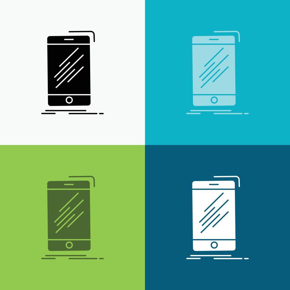 Device. mobile. phone. smartphone. telephone Icon Over Various Background. glyph style design. designed for web and app. Eps 10 vector illustration