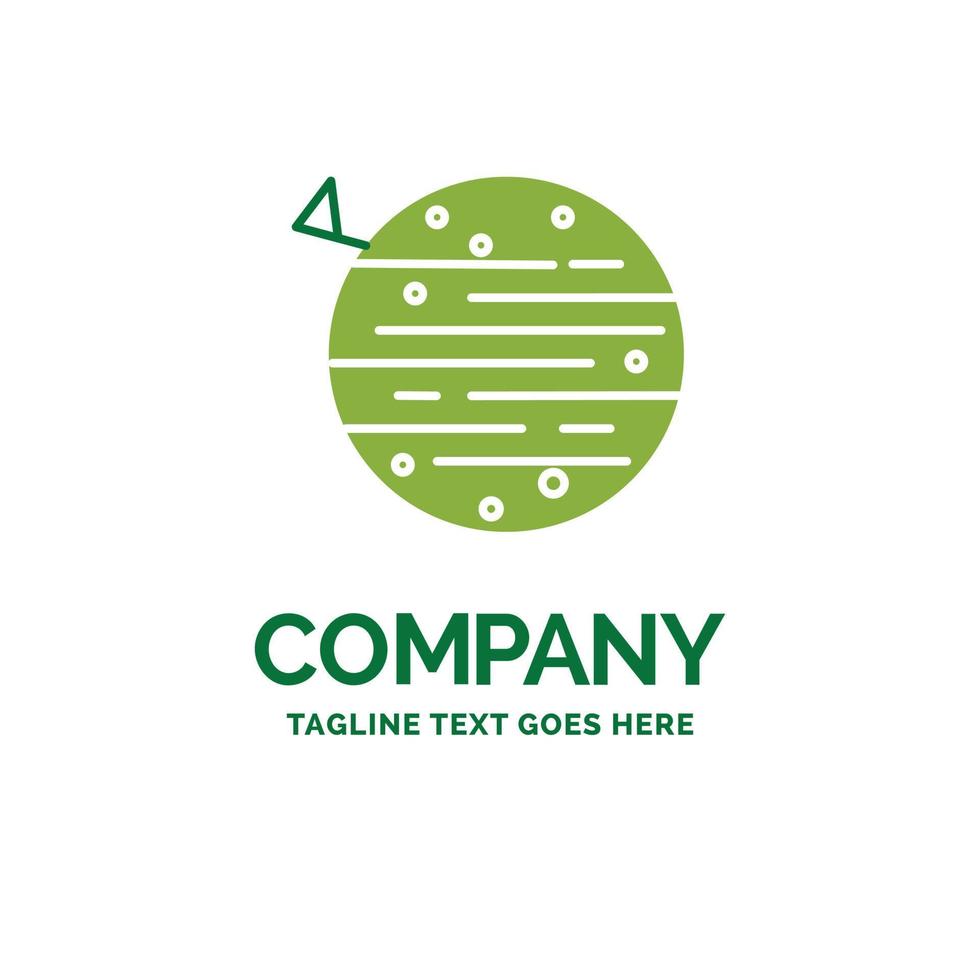 moon. planet. space. squarico. earth Flat Business Logo template. Creative Green Brand Name Design. vector
