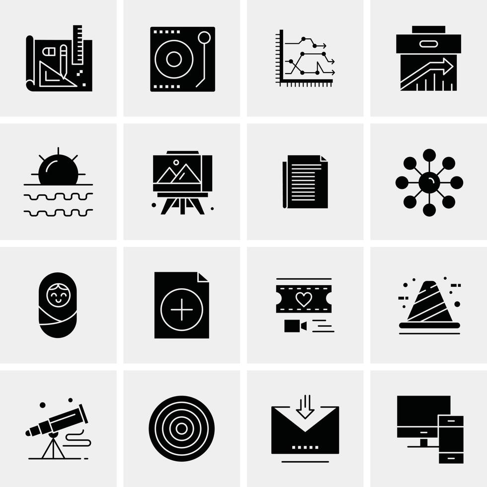 16 Universal Business Icons Vector Creative Icon Illustration to use in web and Mobile Related proje