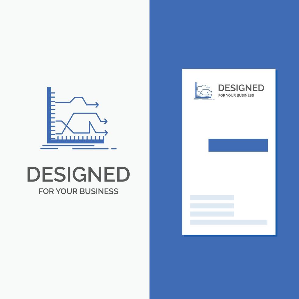 Business Logo for Arrows. forward. graph. market. prediction. Vertical Blue Business .Visiting Card template. vector