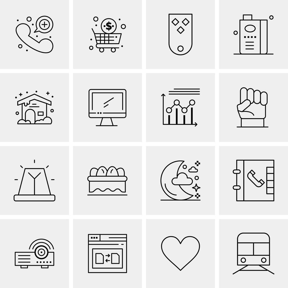 16 Business Universal Icons Vector Creative Icon Illustration to use in web and Mobile Related proje
