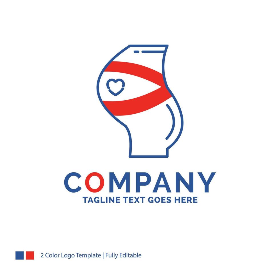 Company Name Logo Design For Belt. Safety. Pregnancy. Pregnant. women. Blue and red Brand Name Design with place for Tagline. Abstract Creative Logo template for Small and Large Business. vector