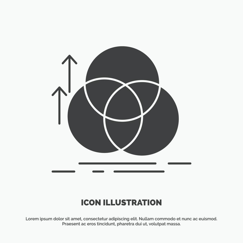 balance. circle. alignment. measurement. geometry Icon. glyph vector gray symbol for UI and UX. website or mobile application