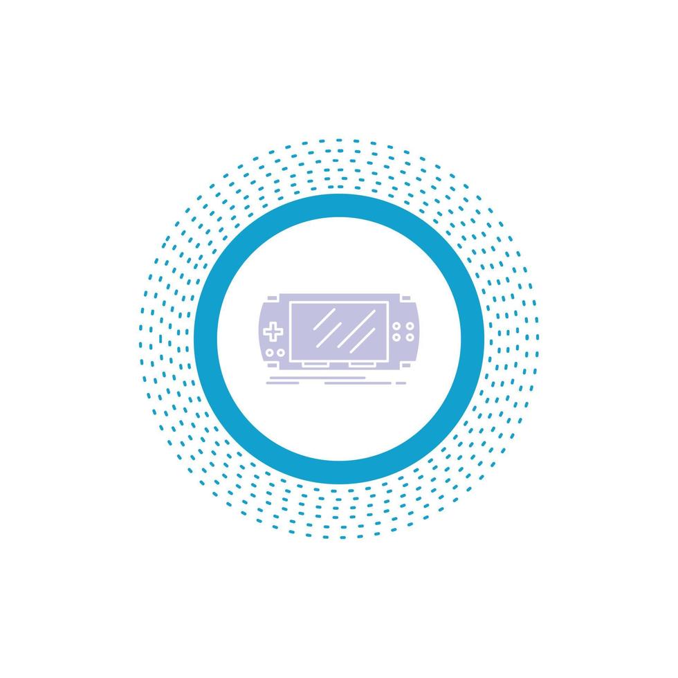 Console. device. game. gaming. psp Glyph Icon. Vector isolated illustration