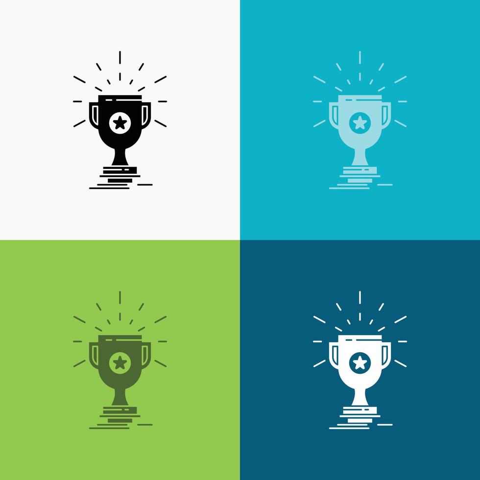 award. trophy. prize. win. cup Icon Over Various Background. glyph style design. designed for web and app. Eps 10 vector illustration