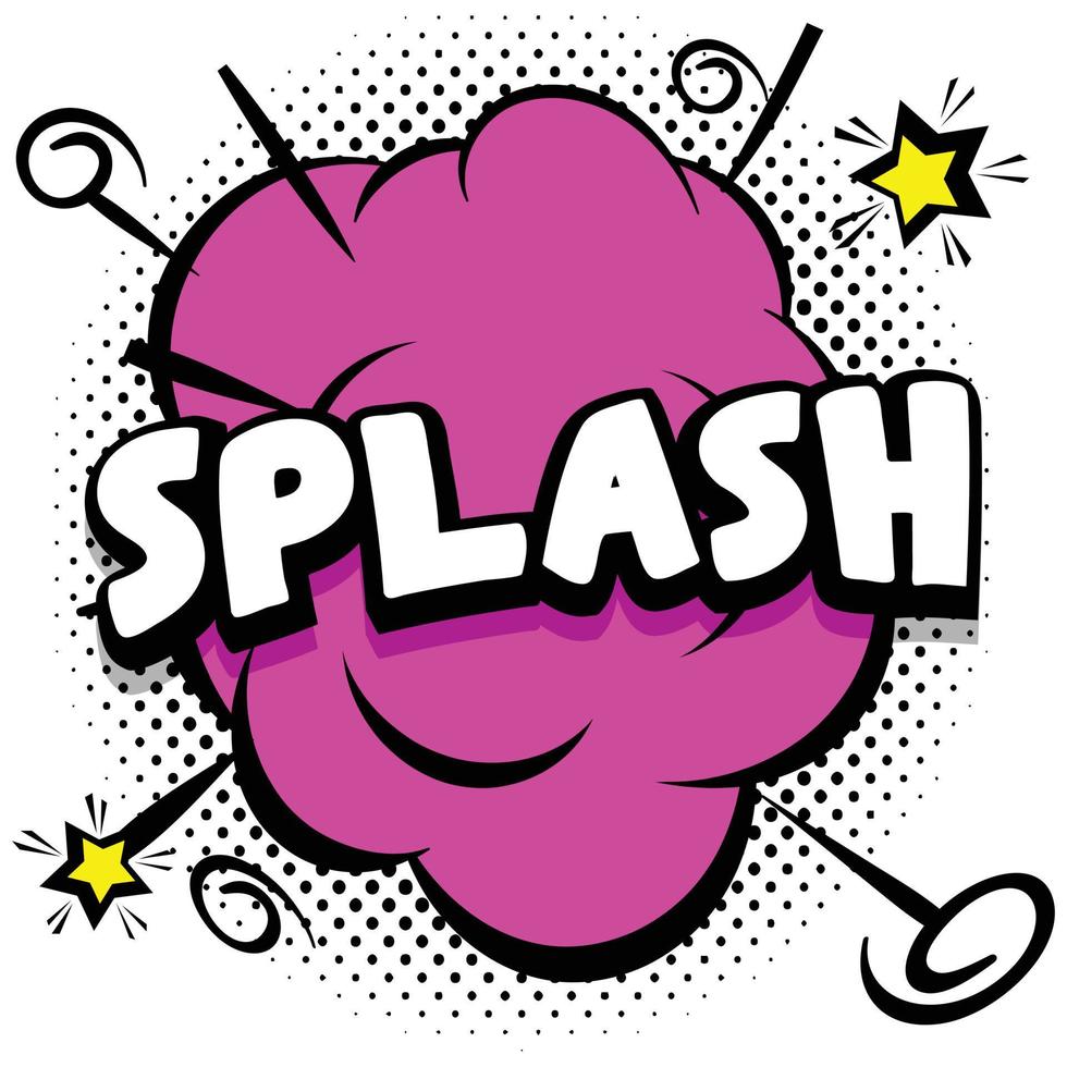 splash Comic bright template with speech bubbles on colorful frames vector