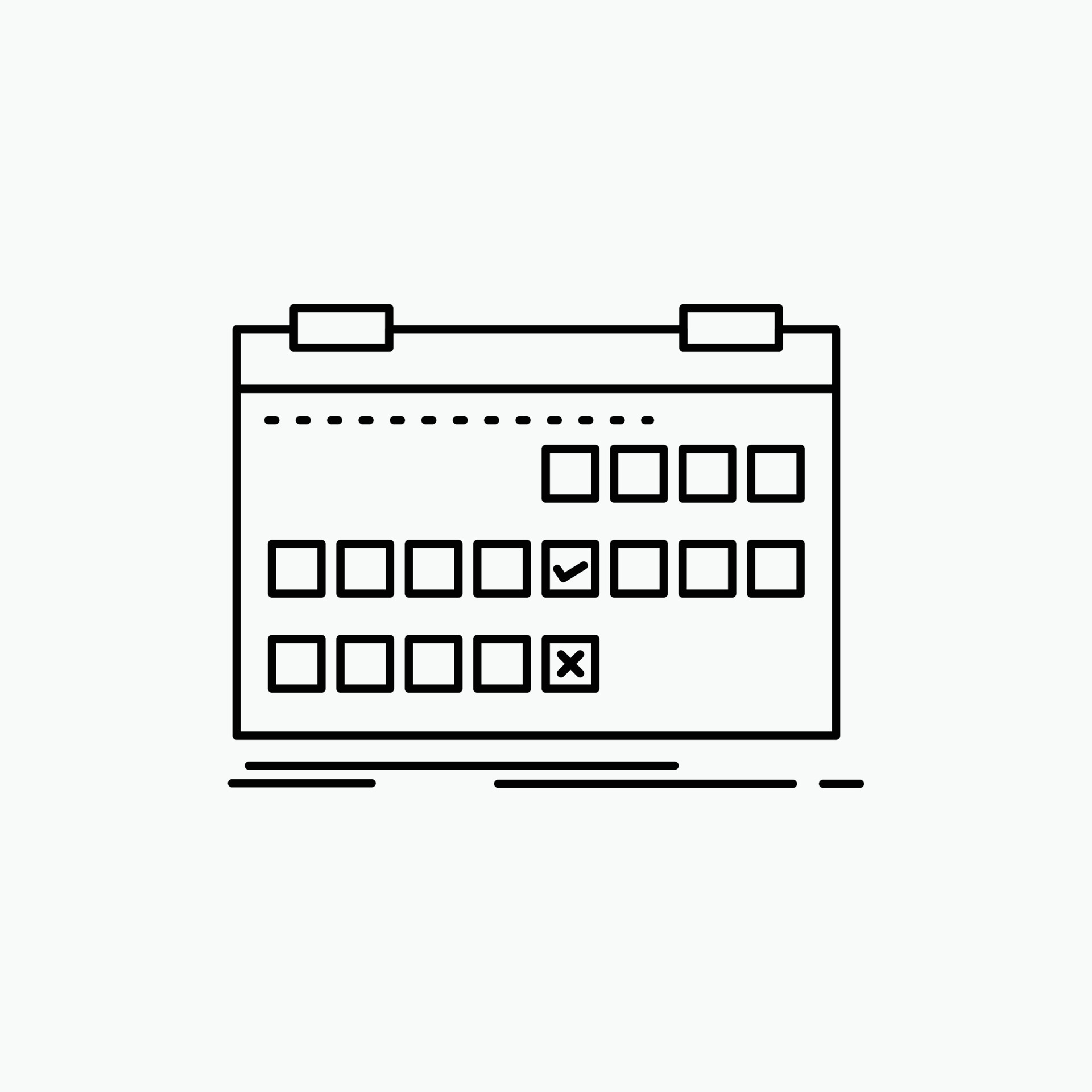 Calendar. date. event. release. schedule Line Icon. Vector isolated