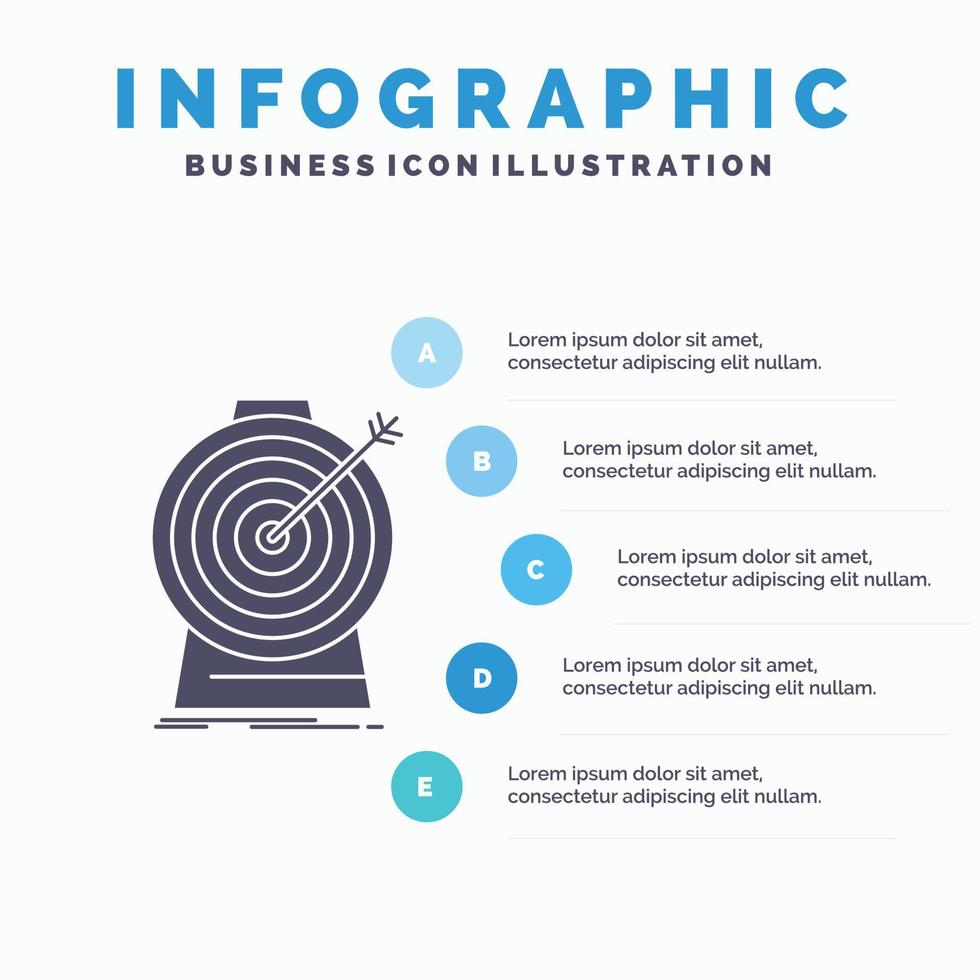 Aim. focus. goal. target. targeting Infographics Template for Website and Presentation. GLyph Gray icon with Blue infographic style vector illustration.