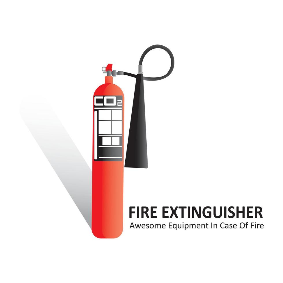 flat design fire extinguisher vector image