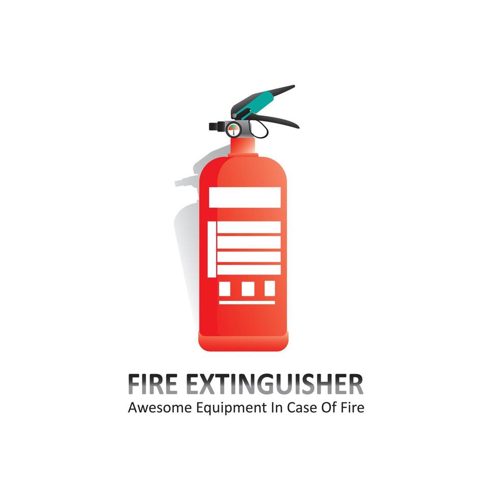 imagen vectorial de extintor de incendios de diseño plano vector