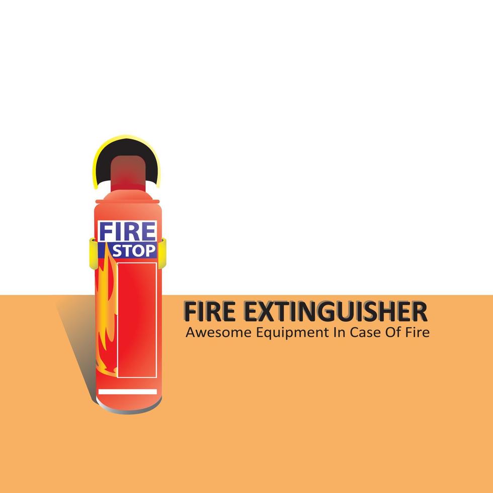 imagen vectorial de extintor de incendios de diseño plano vector