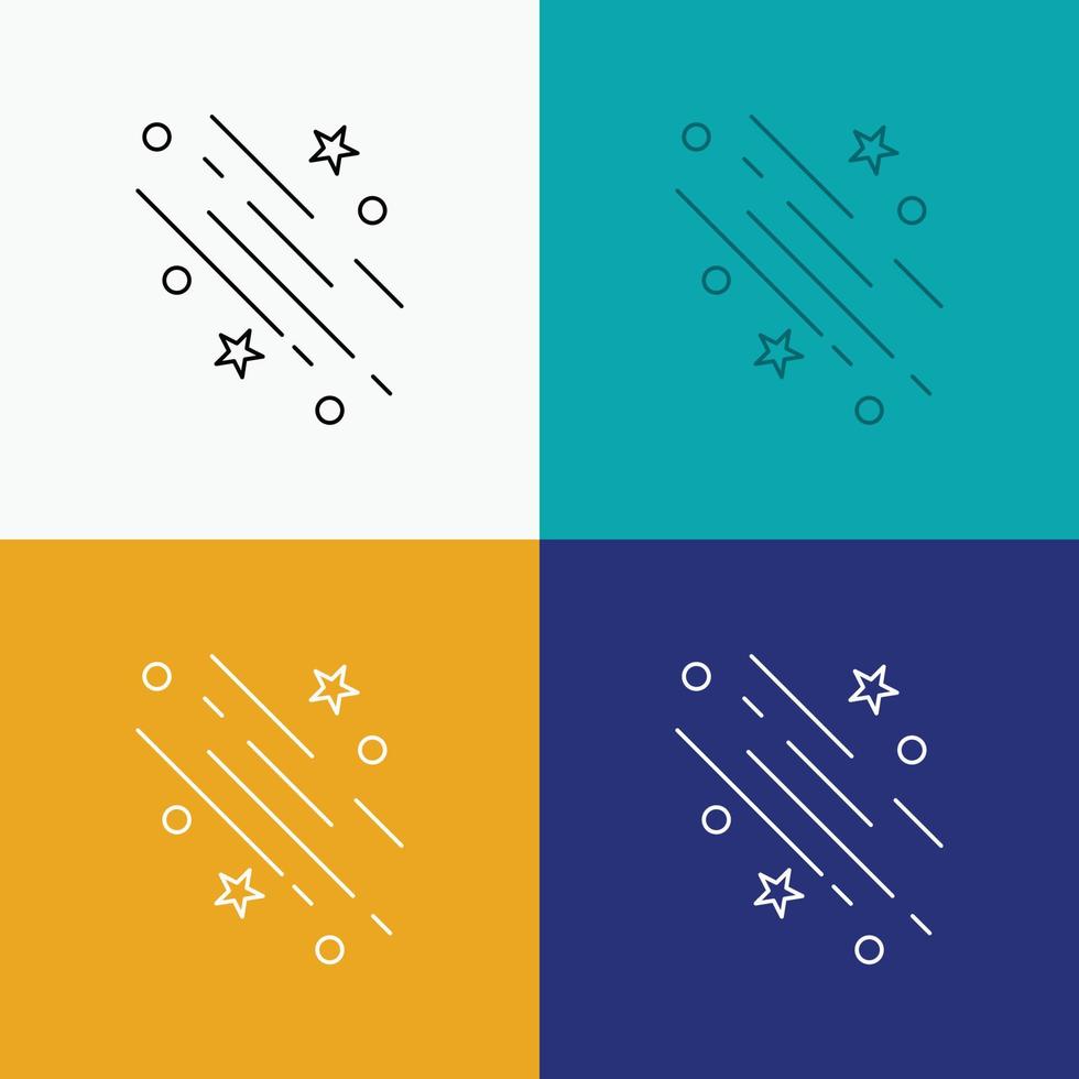 star. shooting star. falling. space. stars Icon Over Various Background. Line style design. designed for web and app. Eps 10 vector illustration
