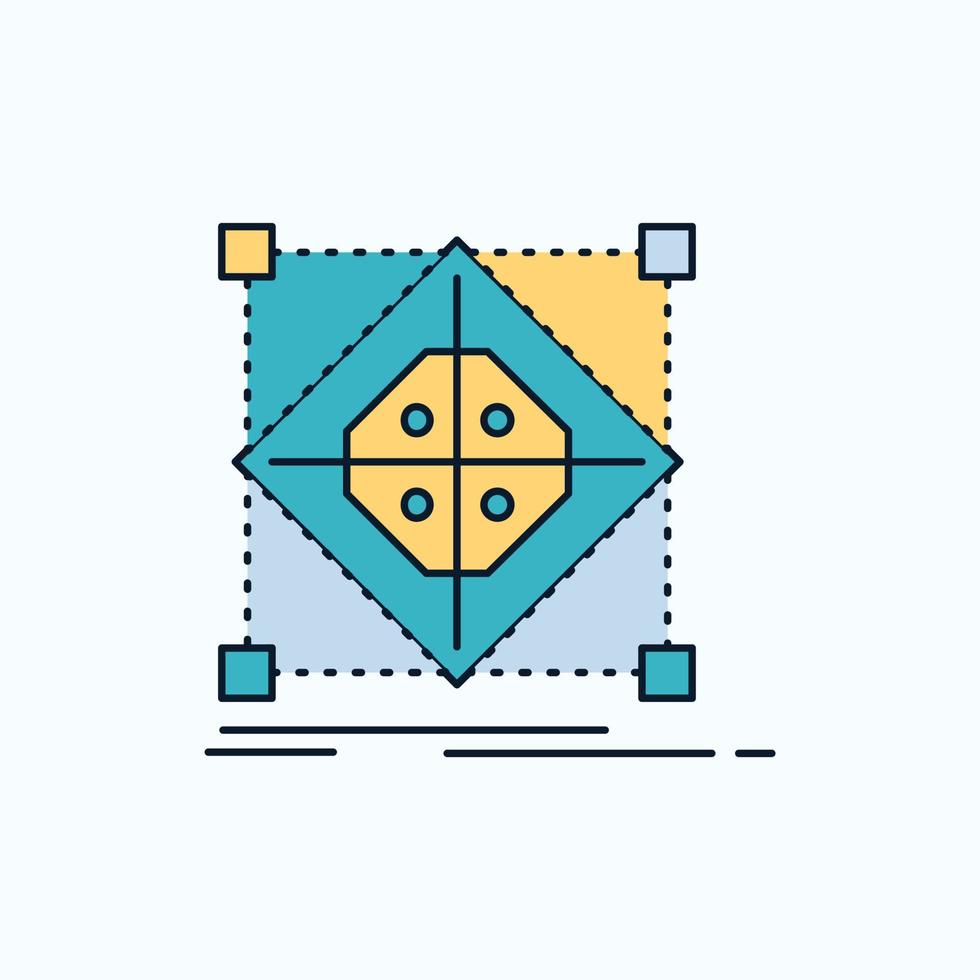 Architecture. cluster. grid. model. preparation Flat Icon. green and Yellow sign and symbols for website and Mobile appliation. vector illustration
