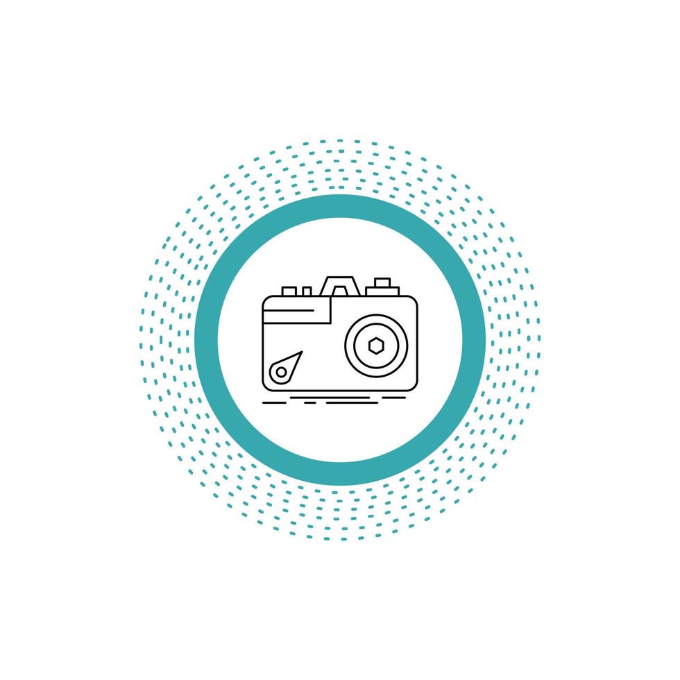 Camera. photography. capture. photo. aperture Line Icon. Vector isolated illustration