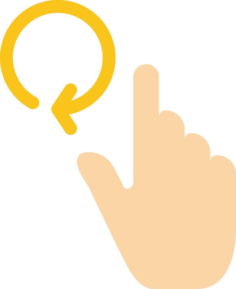 Hand Finger Gestures Reload  Flat Color Icon Vector icon banner Template