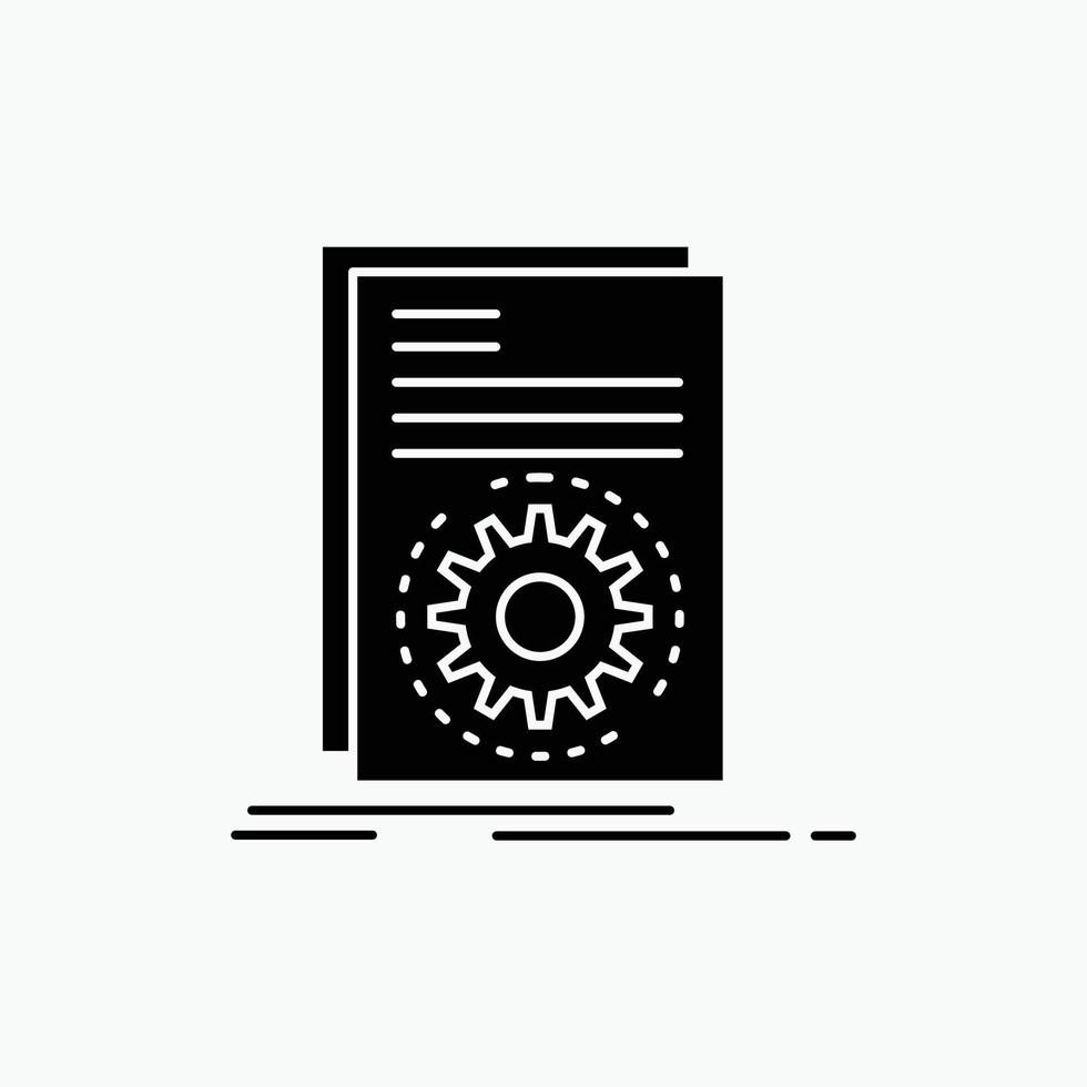 Code. executable. file. running. script Glyph Icon. Vector isolated illustration