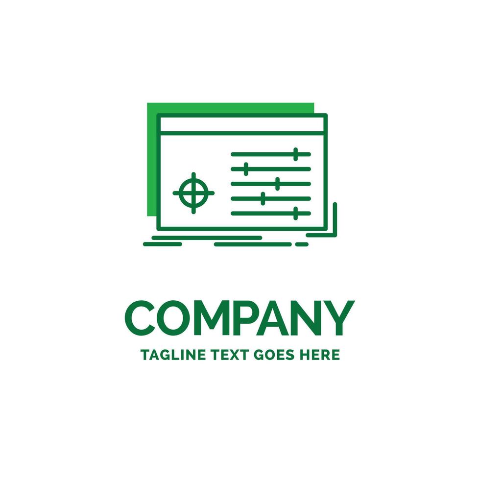 File. object. processing. settings. software Flat Business Logo template. Creative Green Brand Name Design. vector