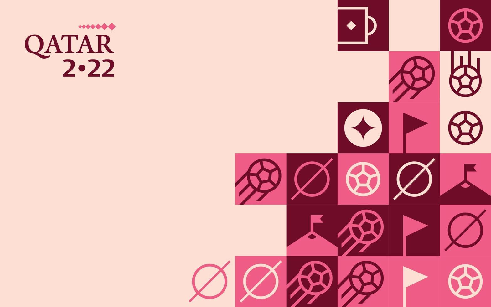 fútbol doha qatar 2022 plantilla de fondo geométrico creativo. fondo de banner web de fútbol vector