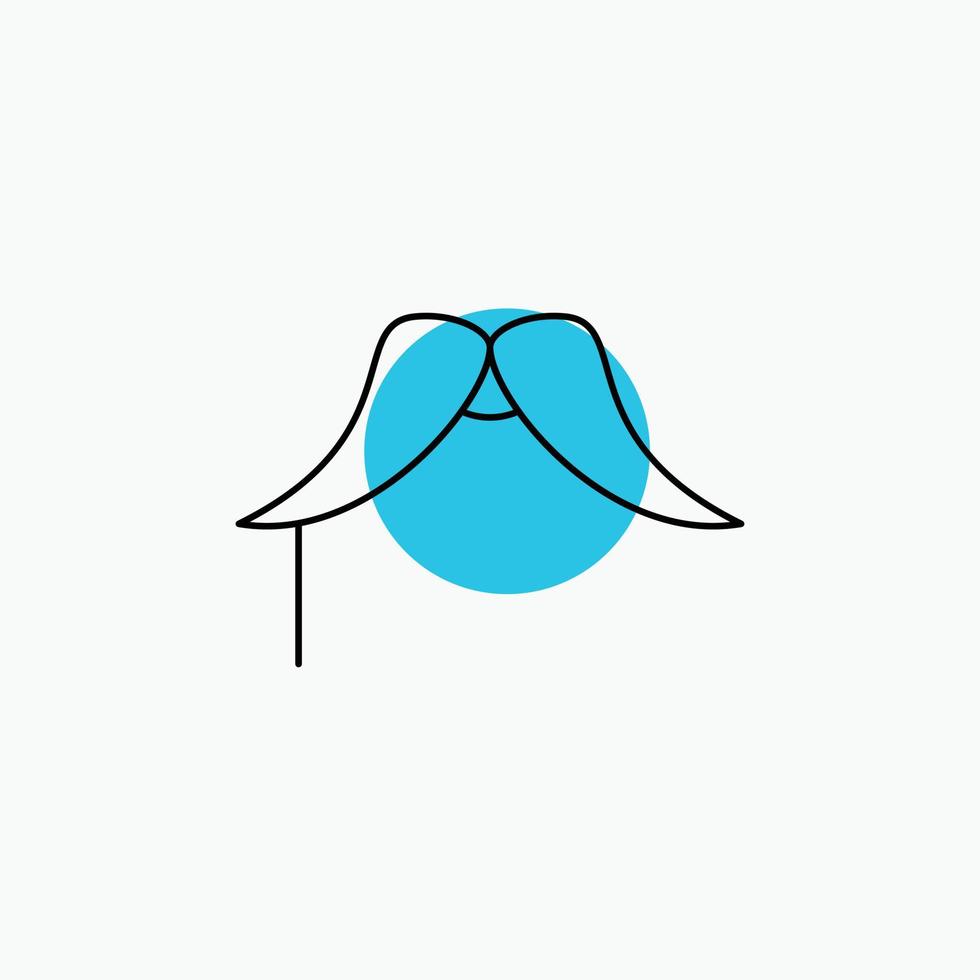 moustache. Hipster. movember. male. men Line Icon vector