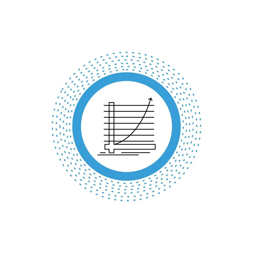 Arrow. chart. curve. experience. goal Line Icon. Vector isolated illustration