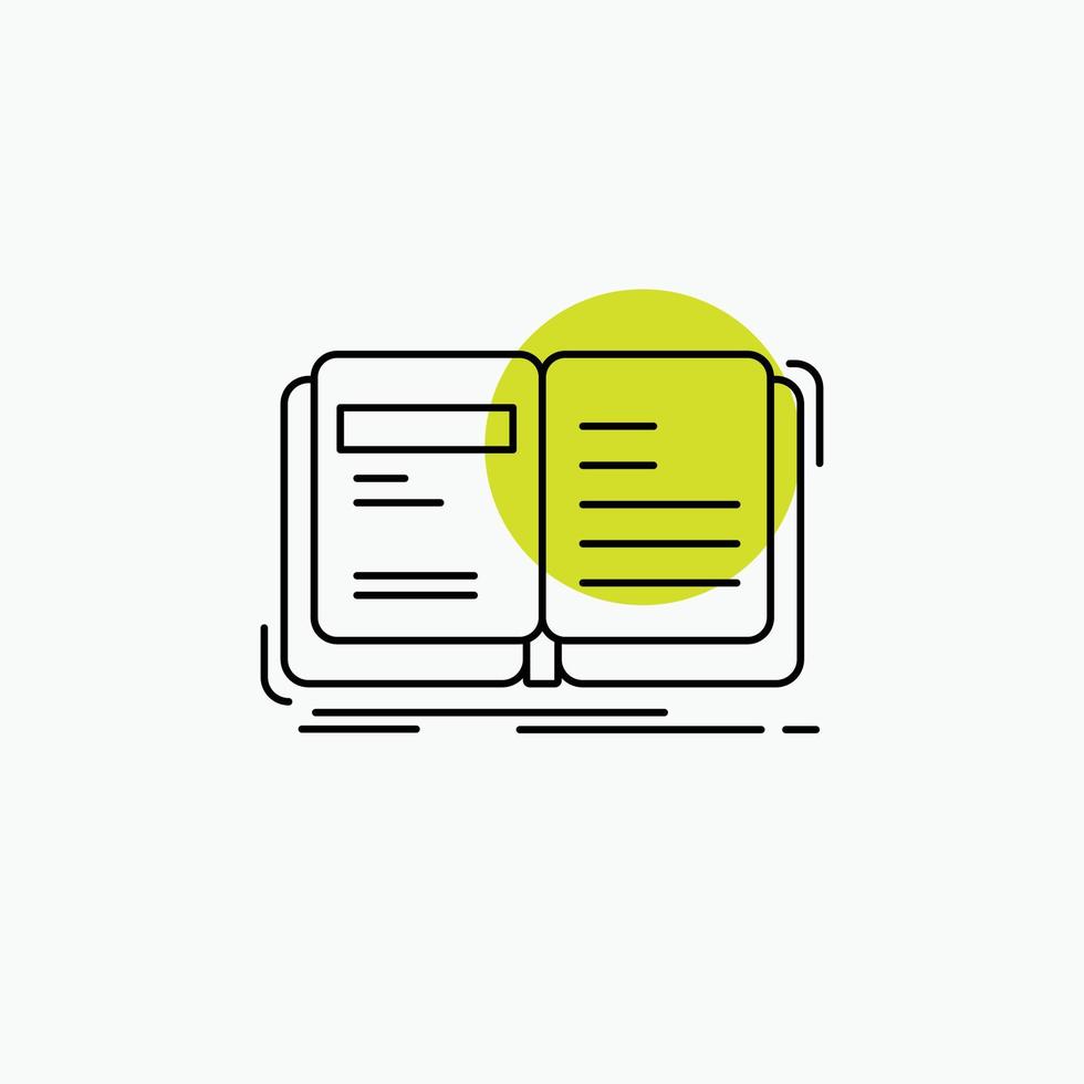 Author. book. open. story. storytelling Line Icon vector