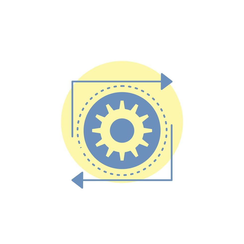 Business. gear. management. operation. process Glyph Icon. vector