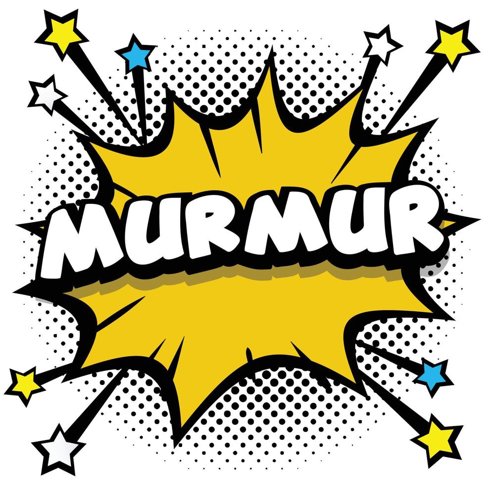 murmur Pop art comic speech bubbles book sound effects vector