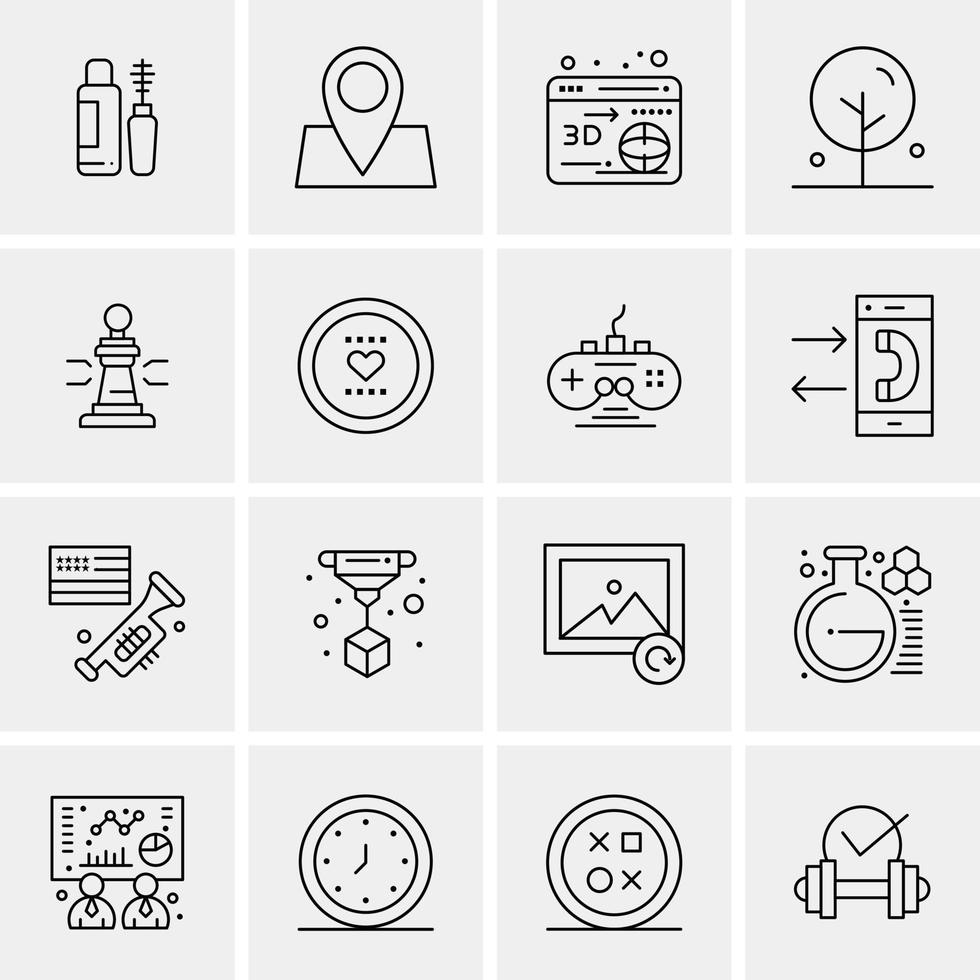 16 Universal Business Icons Vector Creative Icon Illustration to use in web and Mobile Related proje
