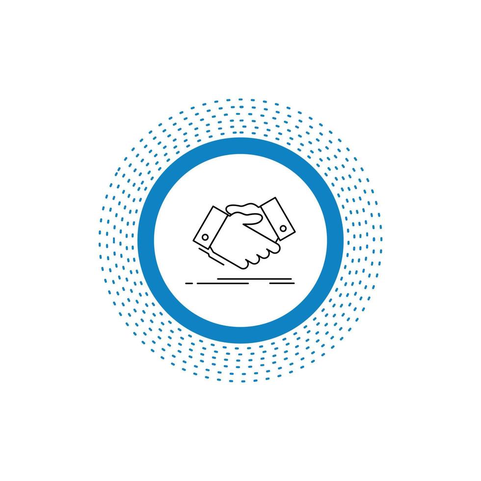 handshake. hand shake. shaking hand. Agreement. business Line Icon. Vector isolated illustration