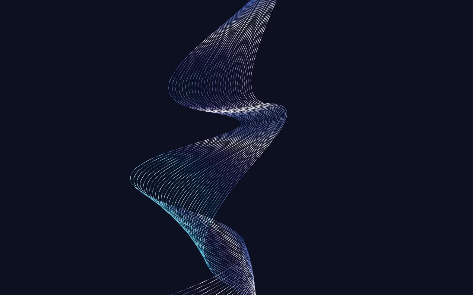 Fondo de onda de línea de tecnología de color degradado azul abstracto vector