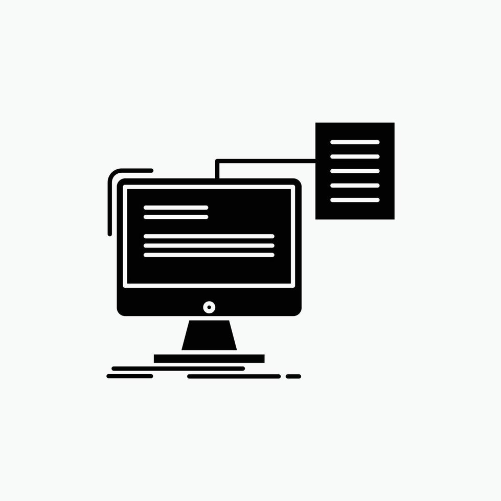 resume. storage. print. cv. document Glyph Icon. Vector isolated illustration