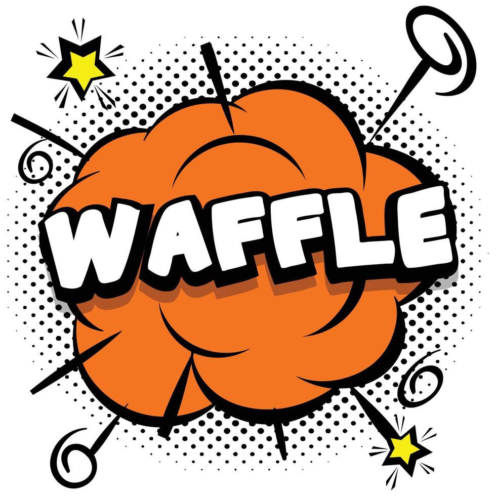 waffle Comic bright template with speech bubbles on colorful frames vector