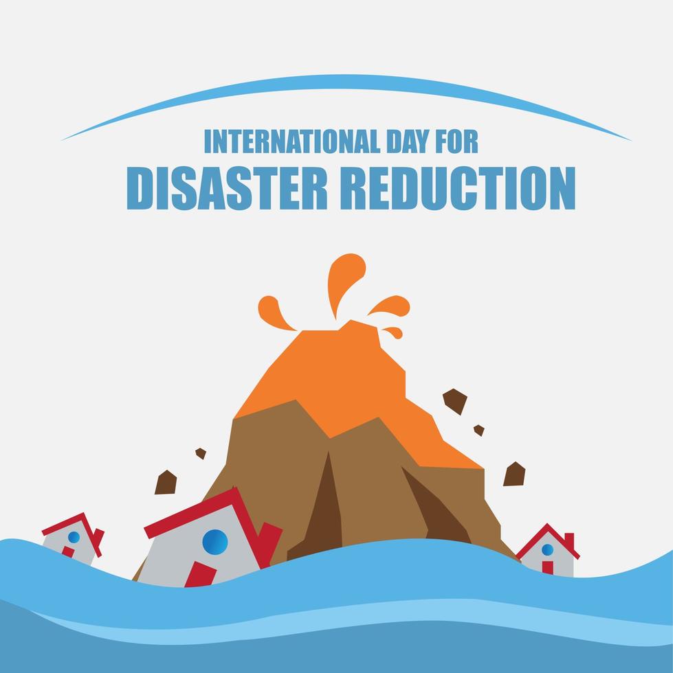 International Day for Disaster Reduction Vector. Simple and Elegant Design vector