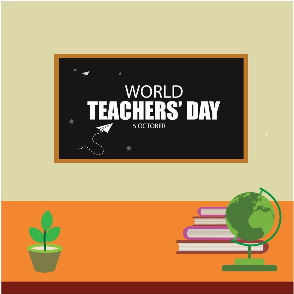 World Teacher's Day vector illustration. Simple and elegant design