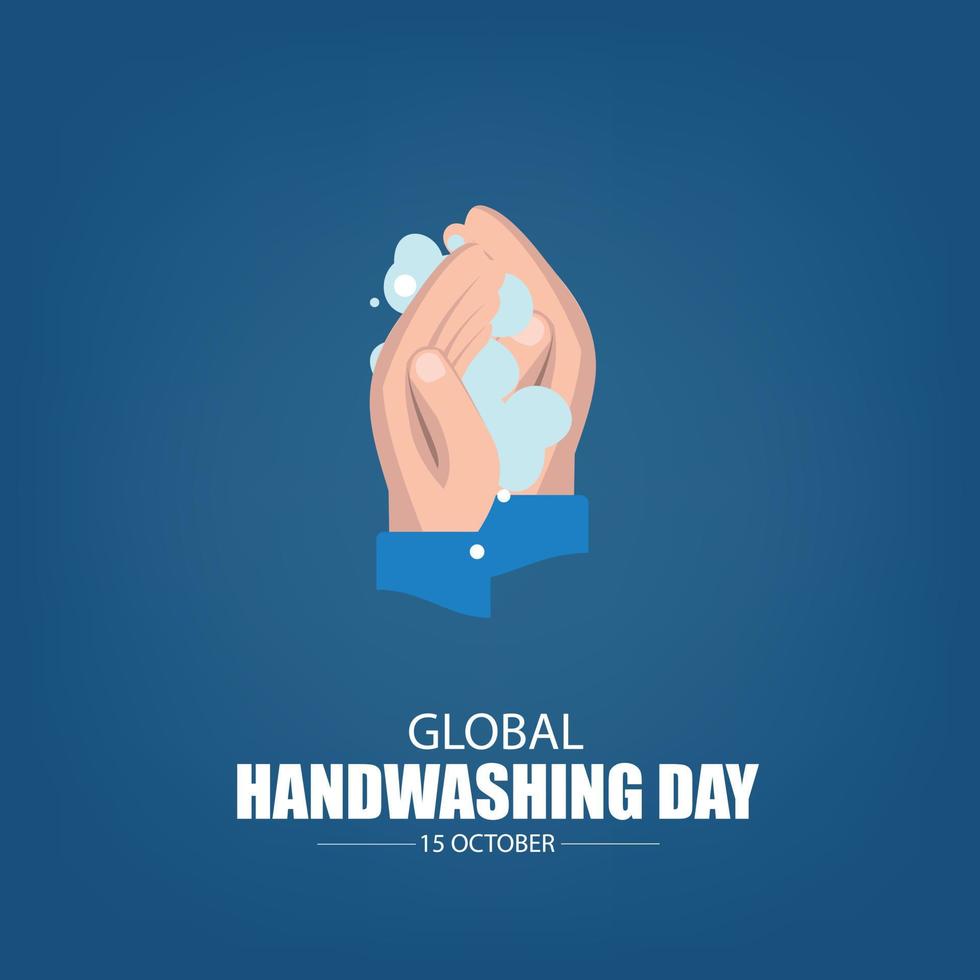Vector illustration Global Handwashing Day. Simple and elegant design