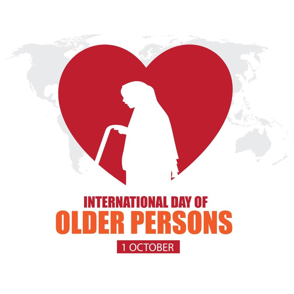 International Elderly Day vector illustration. Simple and elegant design