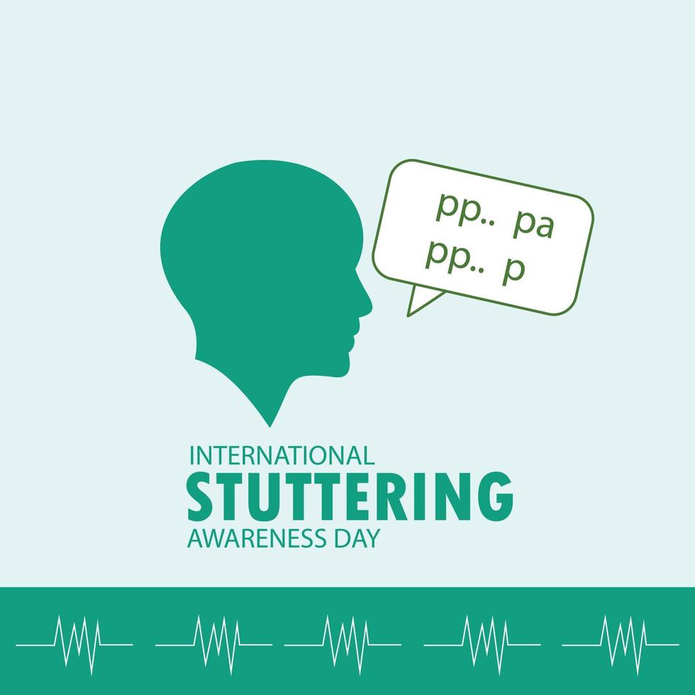 Vector illustration of International Stuttering Awareness Day. Simple and elegant design