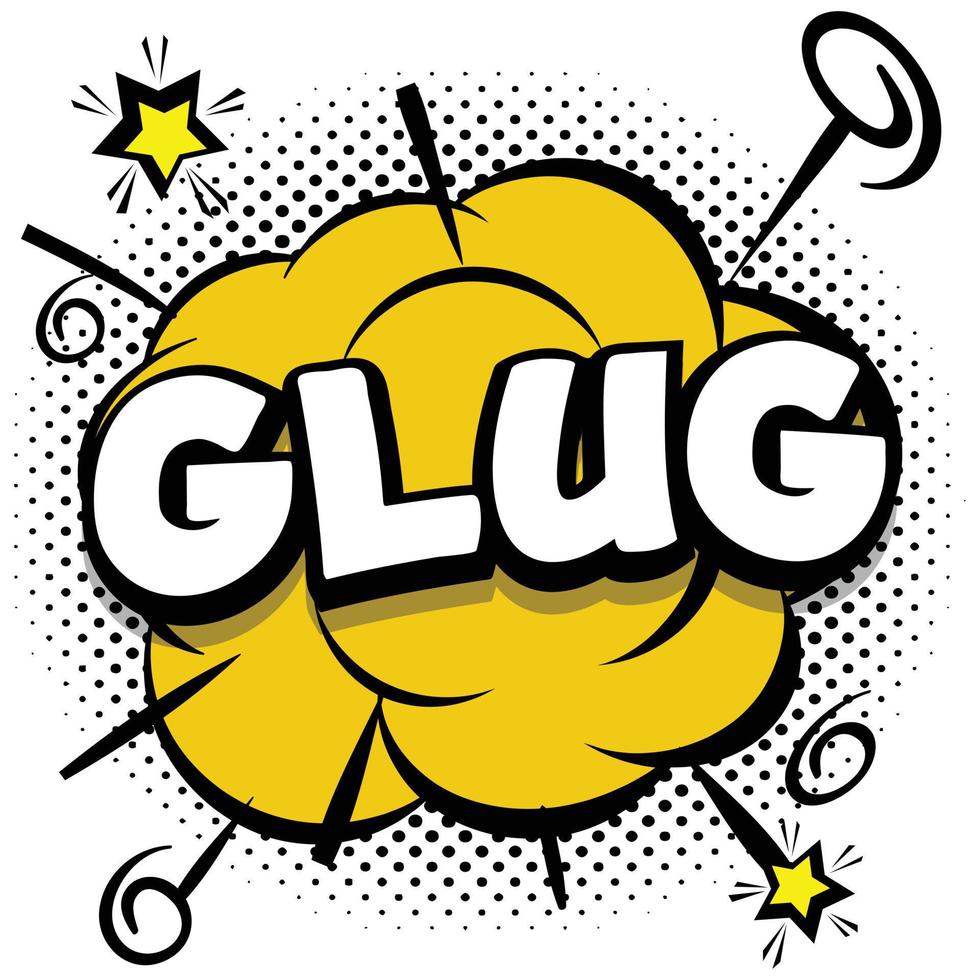 glug Comic bright template with speech bubbles on colorful frames vector