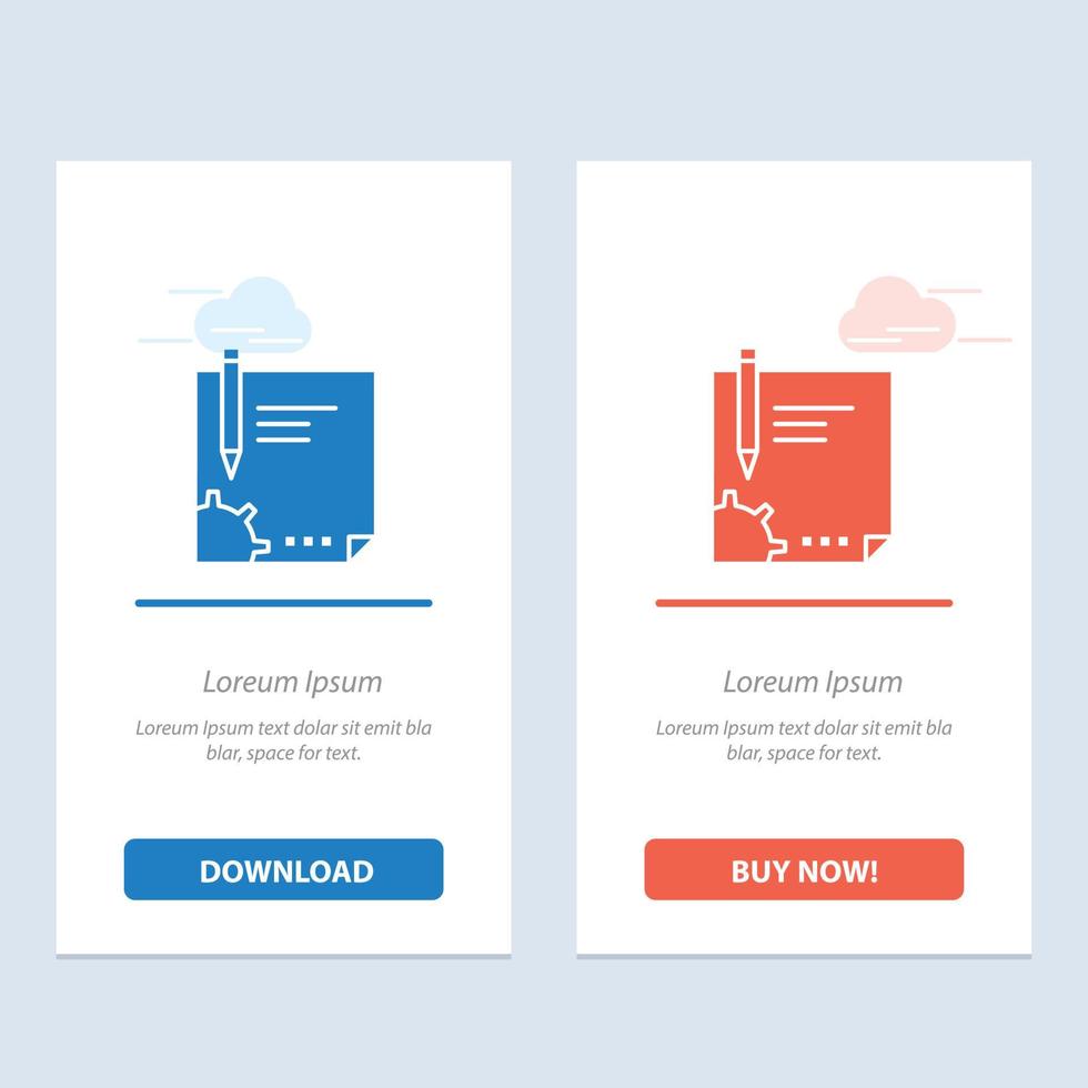 Contract Document File Page Paper Sign Signing  Blue and Red Download and Buy Now web Widget Card Te vector