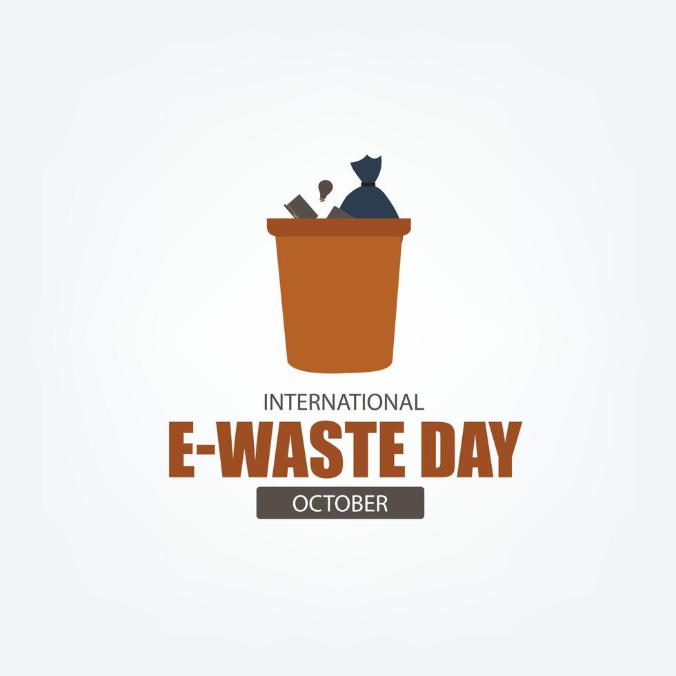 Vector illustration International E Waste Day. Design simple and elegant