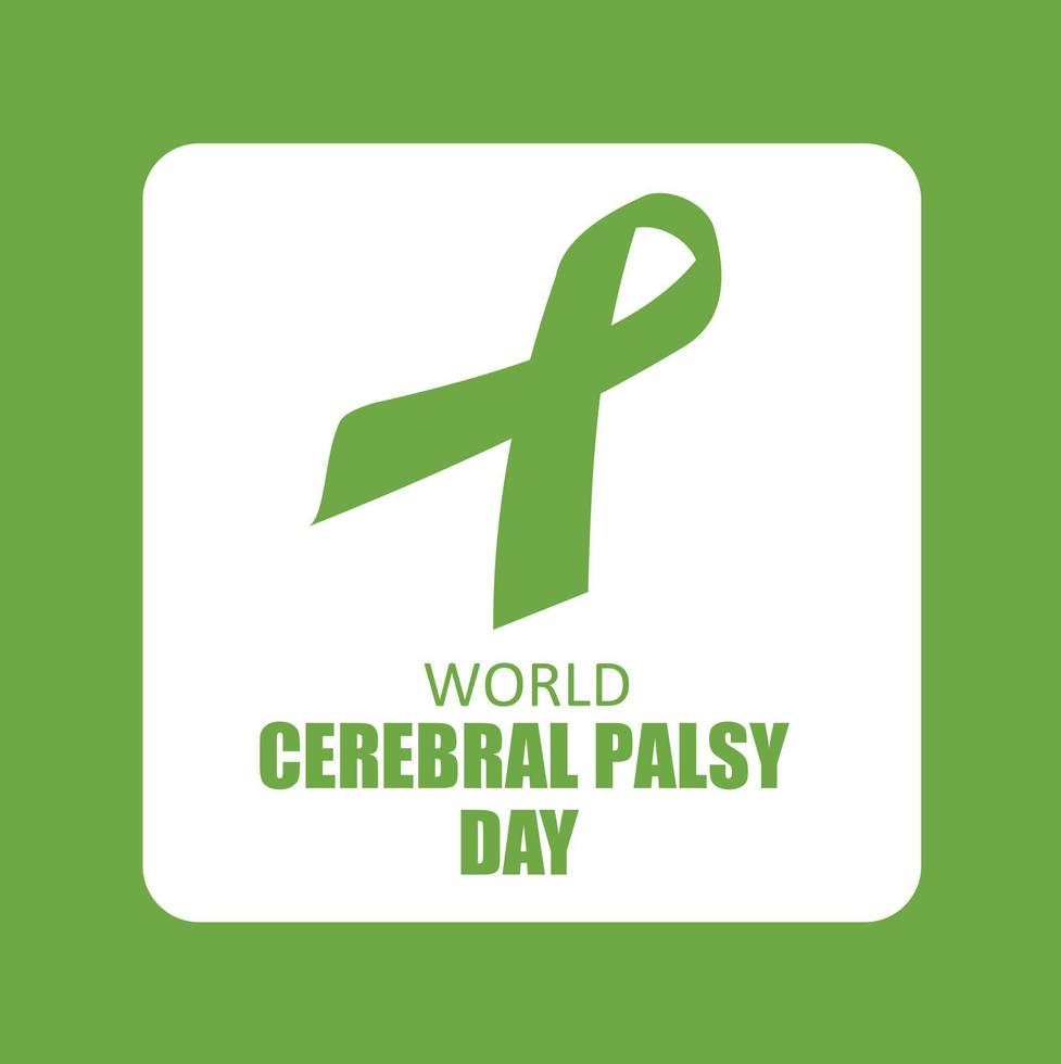 World Cerebral Palsy Day Vector. Simple and elegant design vector