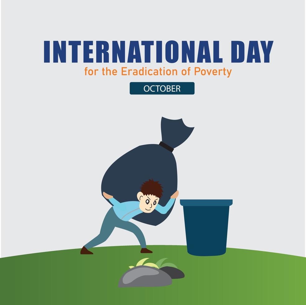 International Day for the Eradication of Poverty Vector. Simple and elegant design vector