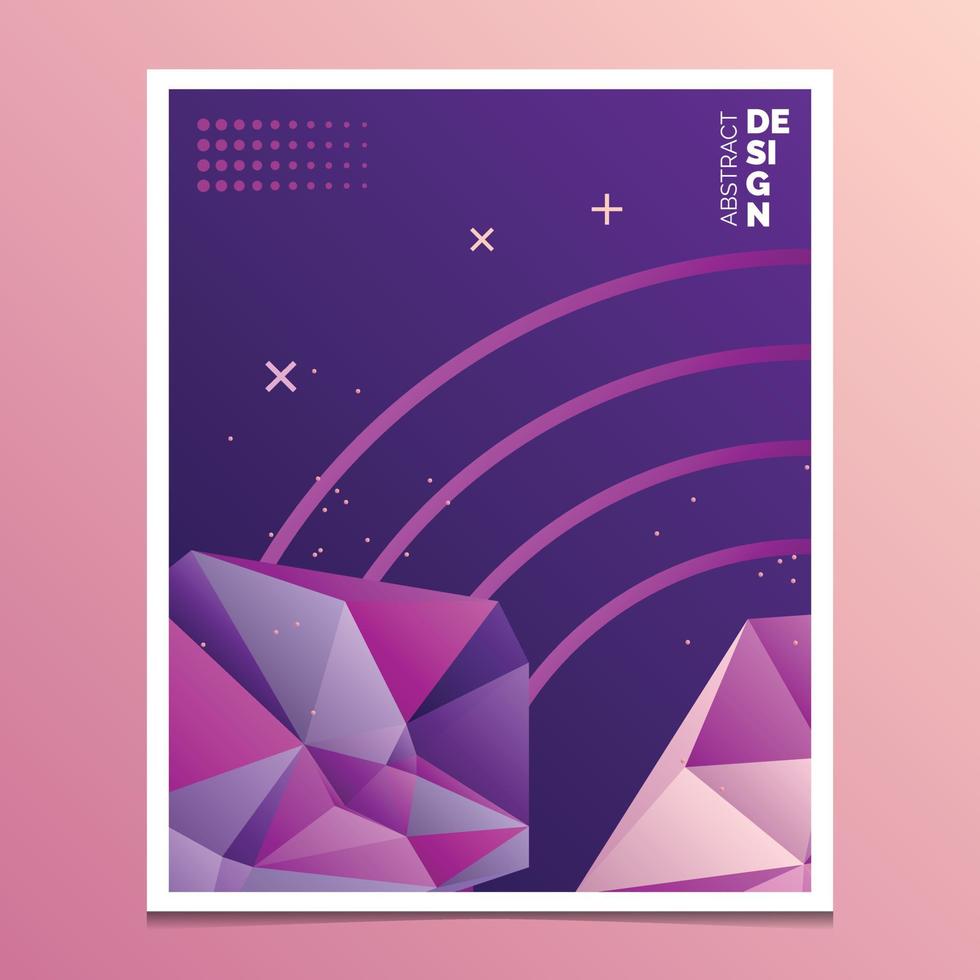 Abstract composition. A4 brochure cover design. Title sheet model. Polygonal space icon. Vector front page font. Ad banner form texture