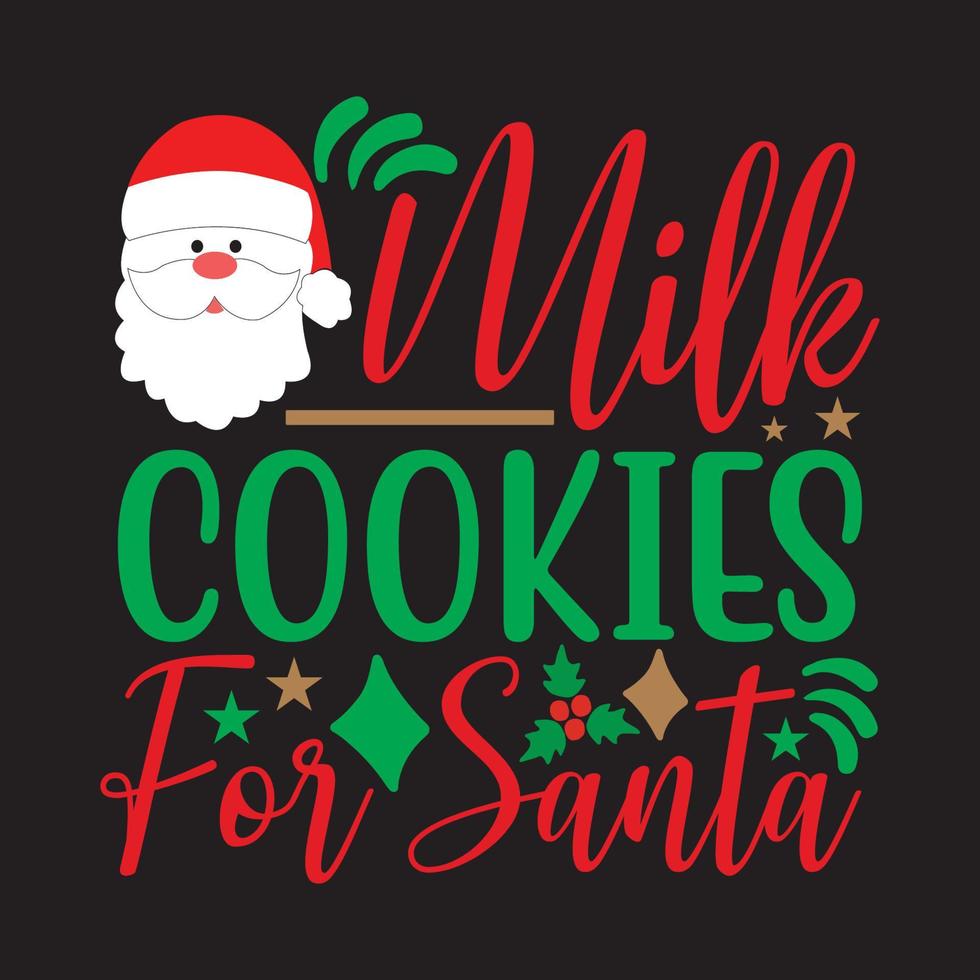 Milk Cookies For Santa vector