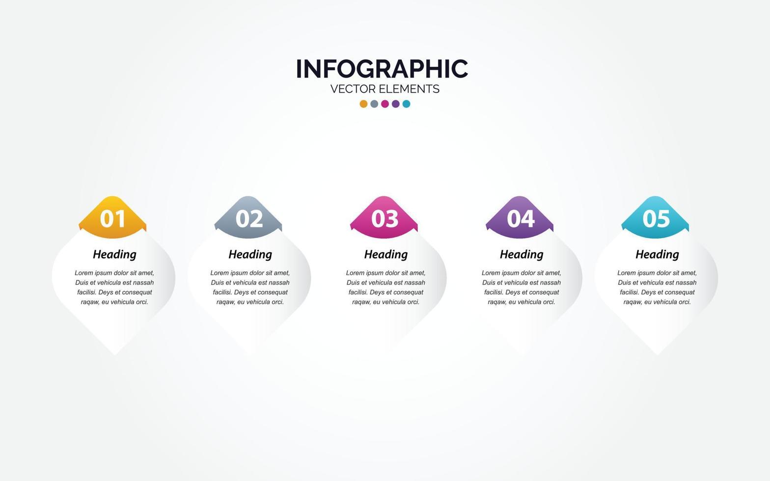 diseño de línea delgada de infografía horizontal vectorial con iconos y 5 opciones o pasos. infografía horizontal para el concepto de negocio. se puede utilizar para banner de presentaciones. diseño de flujo de trabajo vector