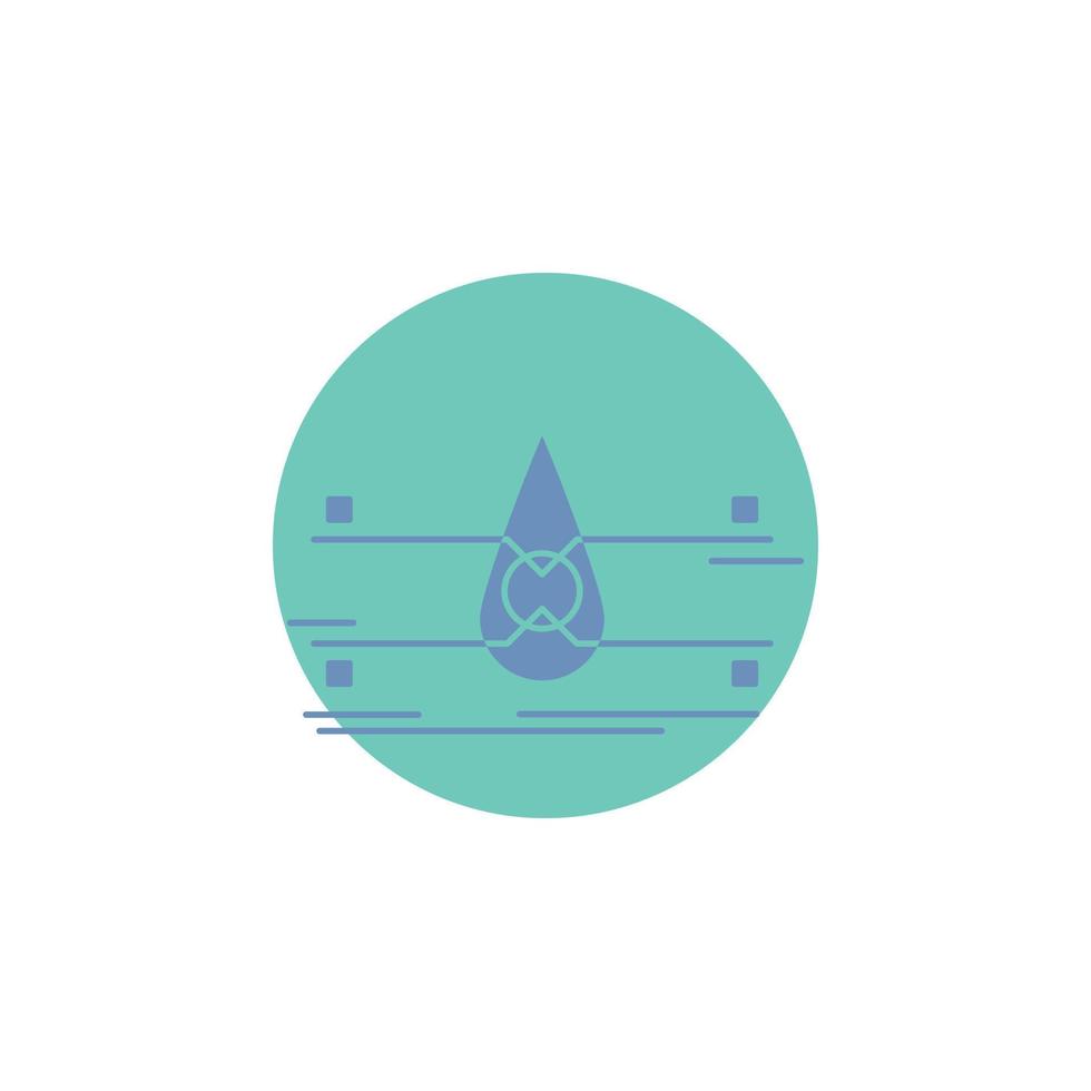 water. Monitoring. Clean. Safety. smart city Glyph Icon. vector
