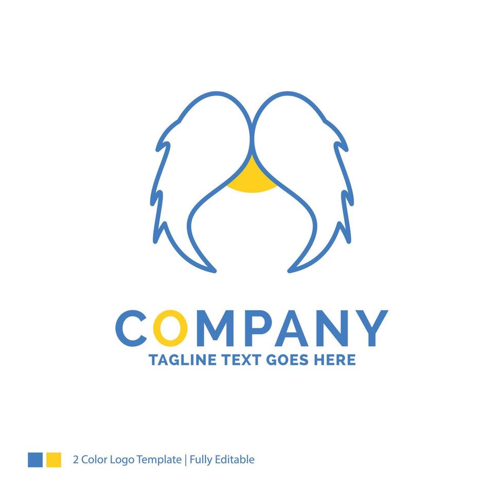 moustache. Hipster. movember. male. men Blue Yellow Business Logo template. Creative Design Template Place for Tagline. vector