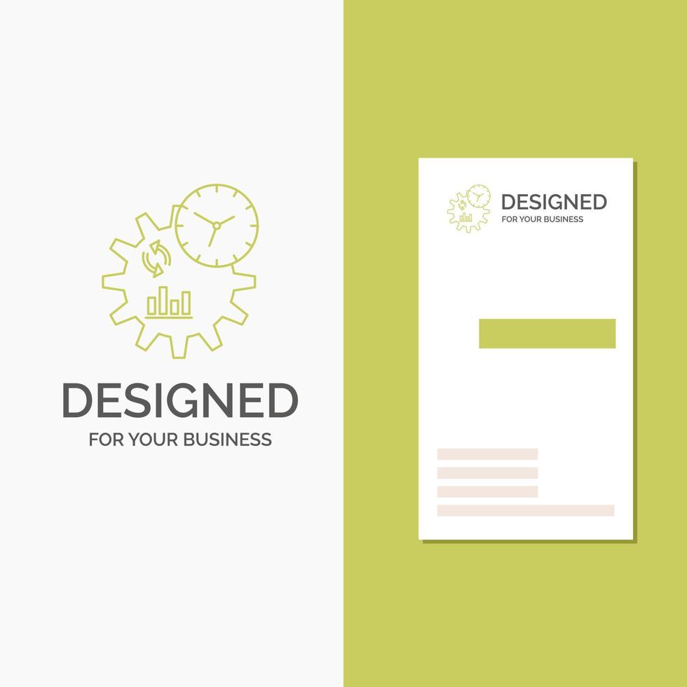 Business Logo for Business. engineering. management. process. Vertical Green Business .Visiting Card template. Creative background vector illustration