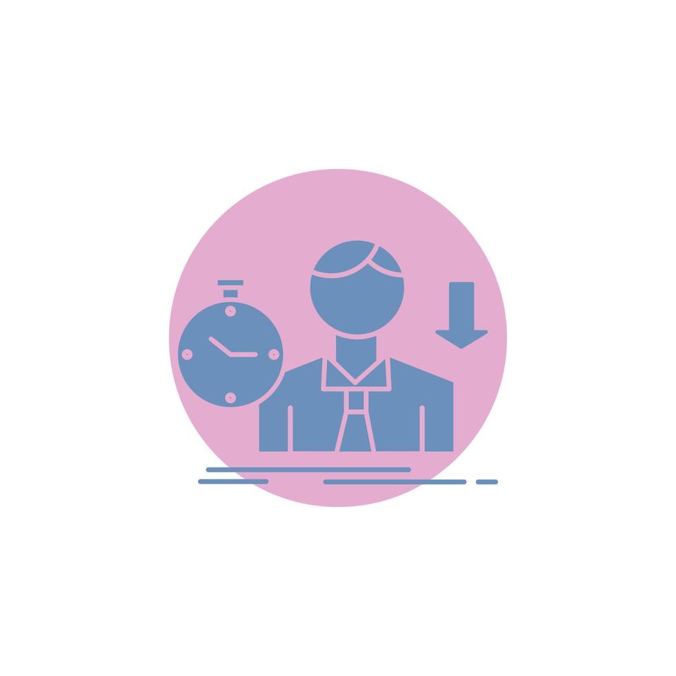 failure. fail. sad. depression. time Glyph Icon. vector