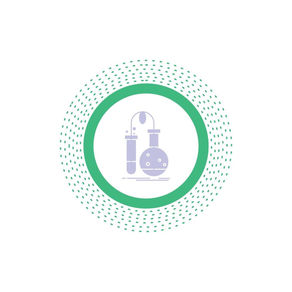 Testing. Chemistry. flask. lab. science Glyph Icon. Vector isolated illustration